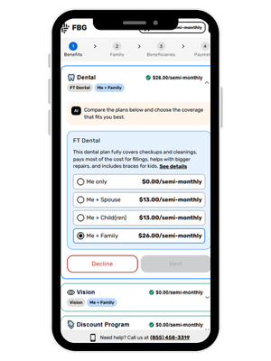 Proprietary employee portal on a phone